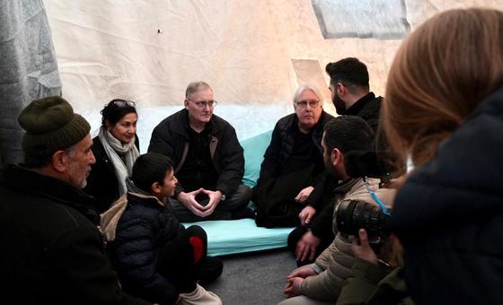 Türkiye: UN relief chief meets families affected by devastating earthquake