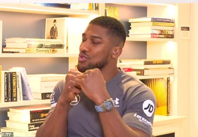 Anthony Joshua began shadow boxing mid interview on Good Morning Britain