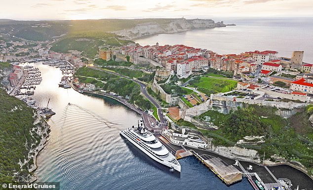 Caroline Hendrie boards Emerald Azzurra, the first ocean-going ship from Emerald, to sail around the French and Italian rivieras
