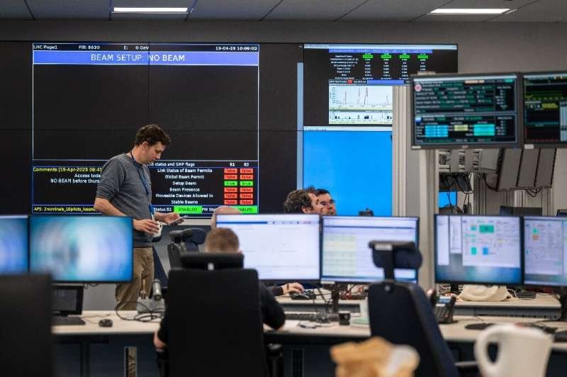 The control centre at the European Organization for the Future Circular Collider (FCC) particle smasher in Geneva