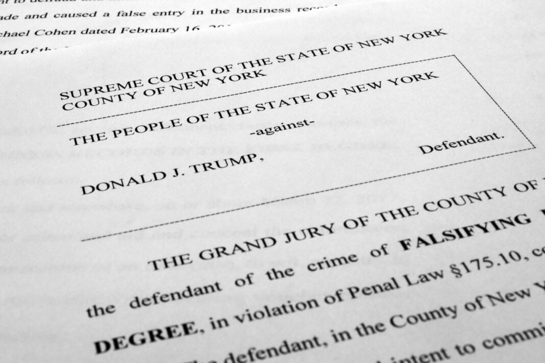 Unsealed indictment describes 34 felony counts against Trump for falsifying business records