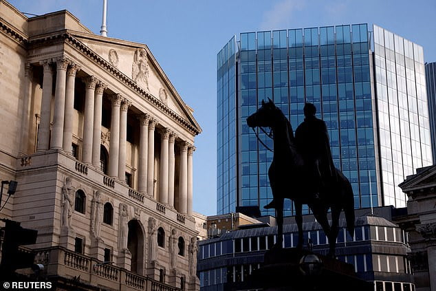 Rate rise: The Bank of England is expected to hike the base rate by 25 basis points on Thursday to 4.5%