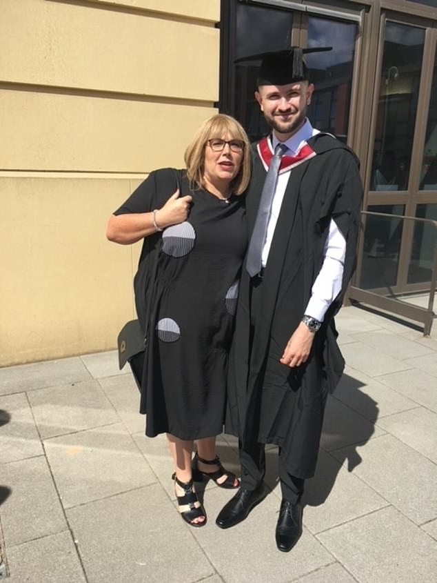Tania (left) and Ian Morgan, from Swansea, lost their 25-year-old son, Sam (right), when he killed himself in January 2020