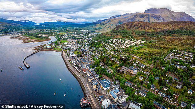 Mesmerising footage shows a driver's-eye view of a ScotRail train making its way along an incredible 42-mile section of Scotland's West Highland Line from Fort William (above, with Ben Nevis to the right) to Mallaig