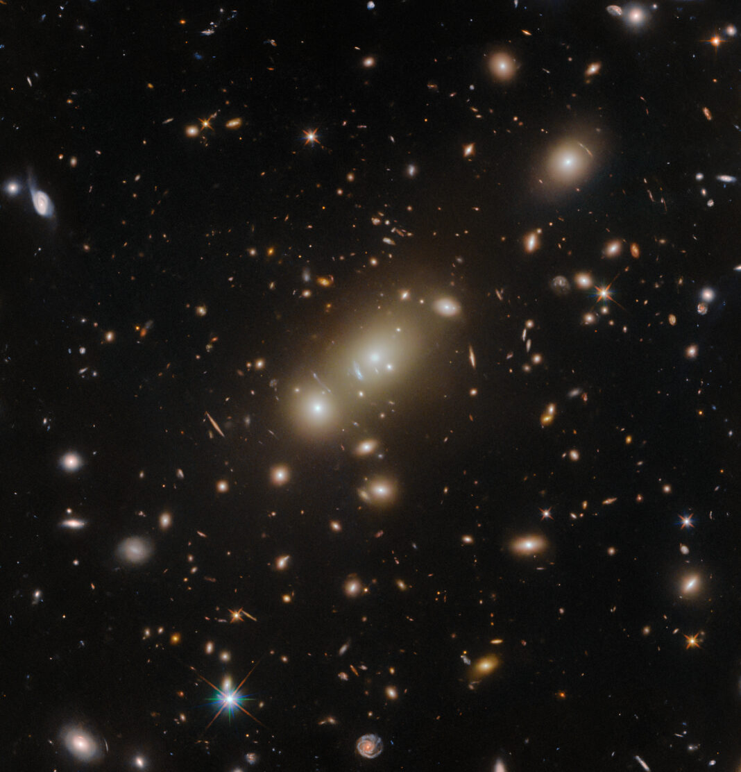 Hubble Captures Cosmic Cluster