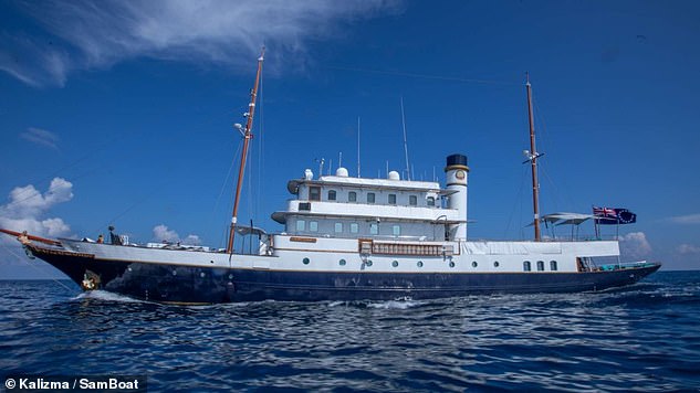 Above is Kalizma, the historic boat that once belonged to Elizabeth Taylor and Richard Burton