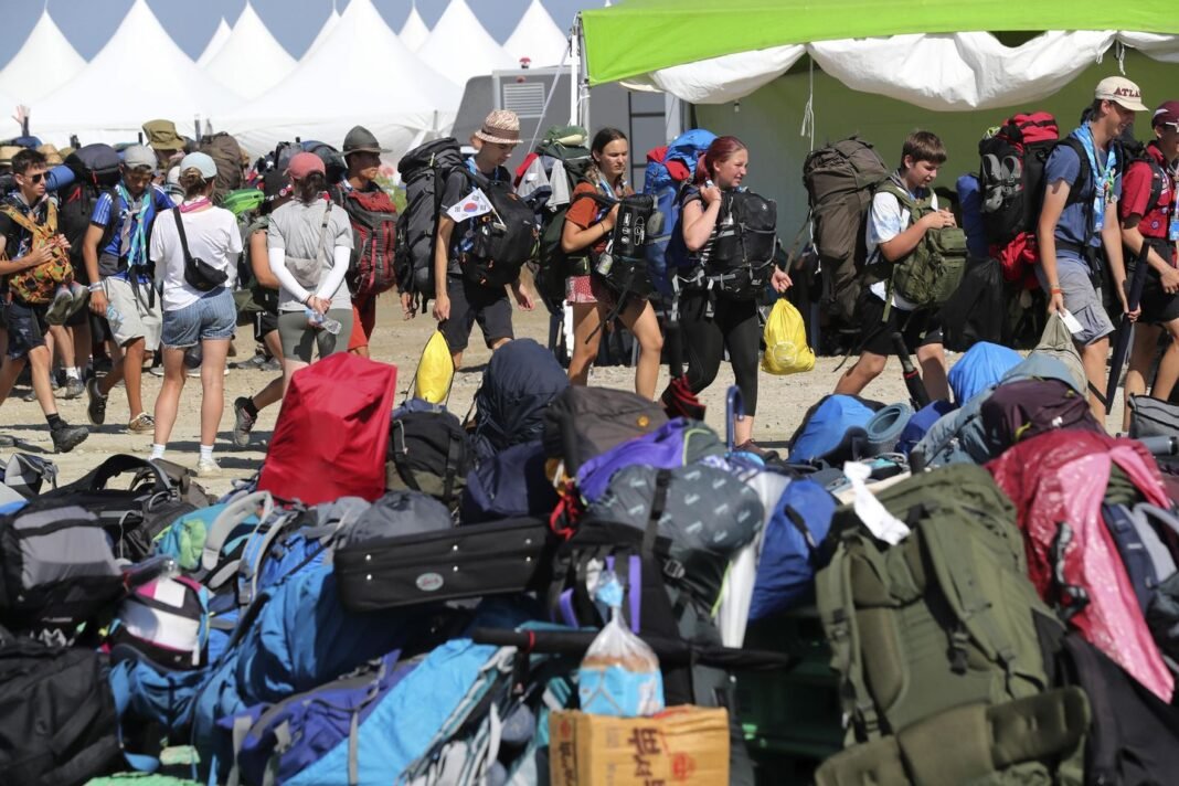 South Korea begins evacuating thousands of global Scouts from its coast as tropical storm nears