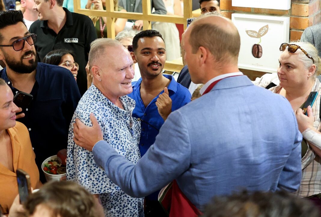 Paul Gascgoine: England legend greets Prince William in Pret-A-Manger with a kiss