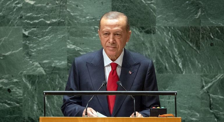 President Recep Tayyip Erdoğan of Türkiye addresses the general debate of the General Assembly’s 78th session.