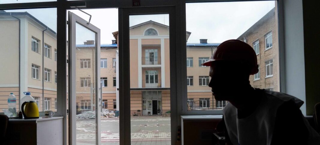 Reconstruction efforts are already underway in Ukraine, including schools.