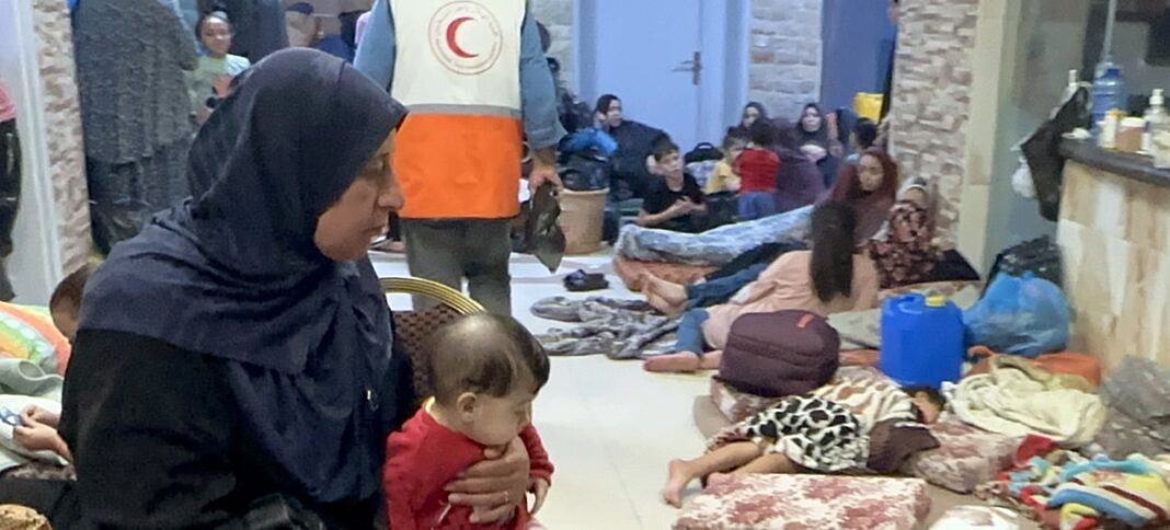 People seek refuge in the Al-Quds hospital in Gaza. (file)