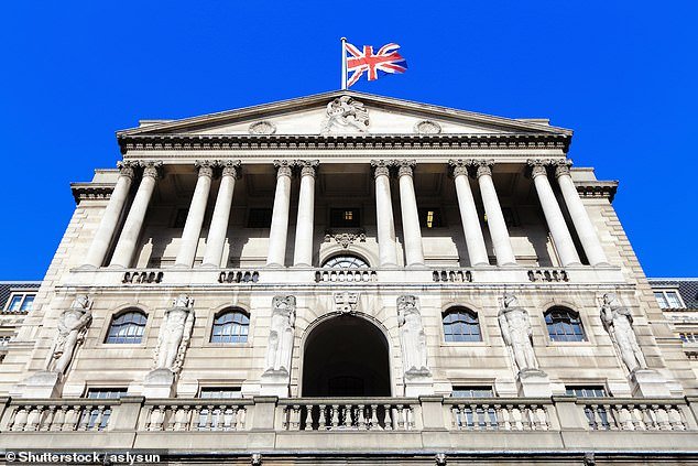 This appears to add to the evidence that the Bank of England's (pictured) painful interest rate medicine is doing its job of cooling the economy and easing inflation pressures