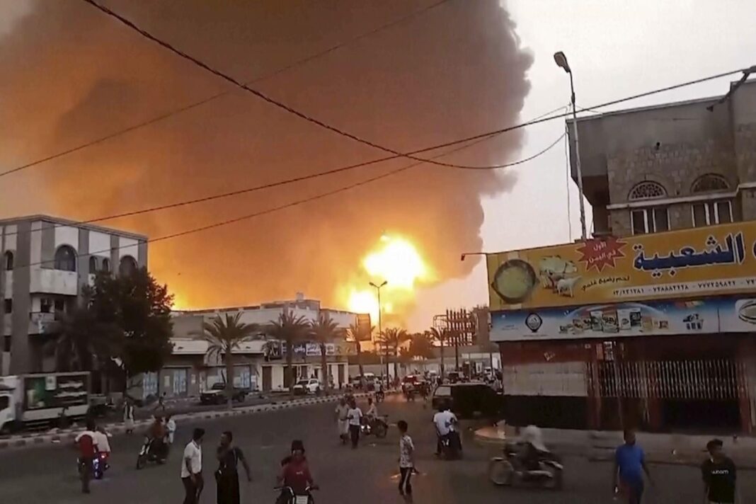Israeli strike Houthi port after Tel Aviv attack; Yemeni group Israeli strike Houthi port after Tel Aviv attack; Yemeni group vows to retaliate