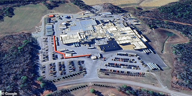 Pictured above is the plant in Jarratt, Virginia, at the center of the Listeria outbreak