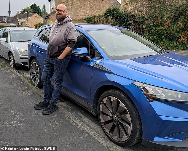 Eco-conscious Kristian Lewin-Petrov, 45, from York, says he's being blocked from the financial benefits of running an electric car because his local council has refused his request to have a charging cable gully put through the pavement outside his home
